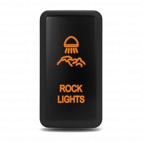 Rock Lights Switch for Toyota Push Button Amber Orange 38mm