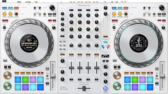 Pioneer DJ DDJ-FLX10 4-Channel DJ Controller, Track Separation, White