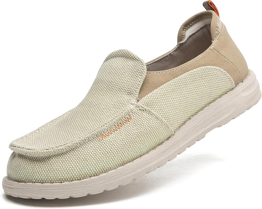 Men's Canvas Loafers, Slip On Casual Shoes