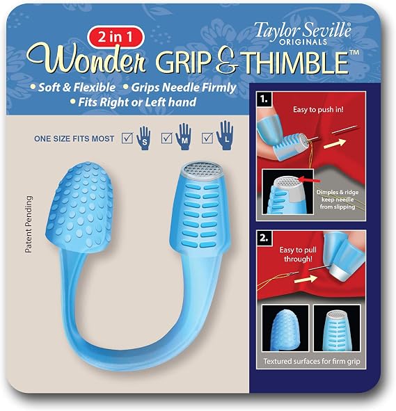 Taylor Seville Originals Wonder Grip and Thimble-Sewing Notions and Accessories-Sewing Supplies