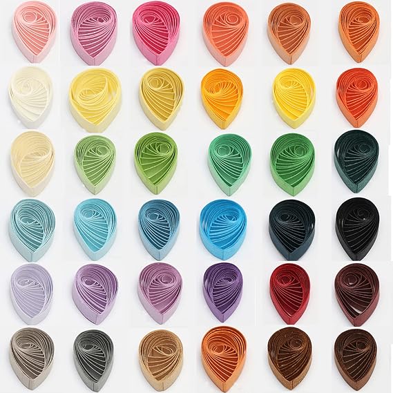 4320 Quilling Paper 3mm, 36 Colors Quilling Paper Strips, Paper Quilling Set, Width 3mm Length 39cm Quilling Art & Craft Strips for DIY