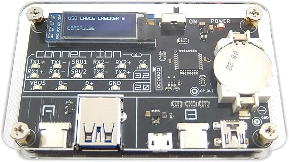 Bit Trade One USB Cable Checker2 [Assembled] Supported USB MiniB/microB/TypeC Cables/USB Digital Tester/USB c Cable Tester/USB Cable Tester Tool / H0.5xW3.5xD2.1 inch ADUSBCIM