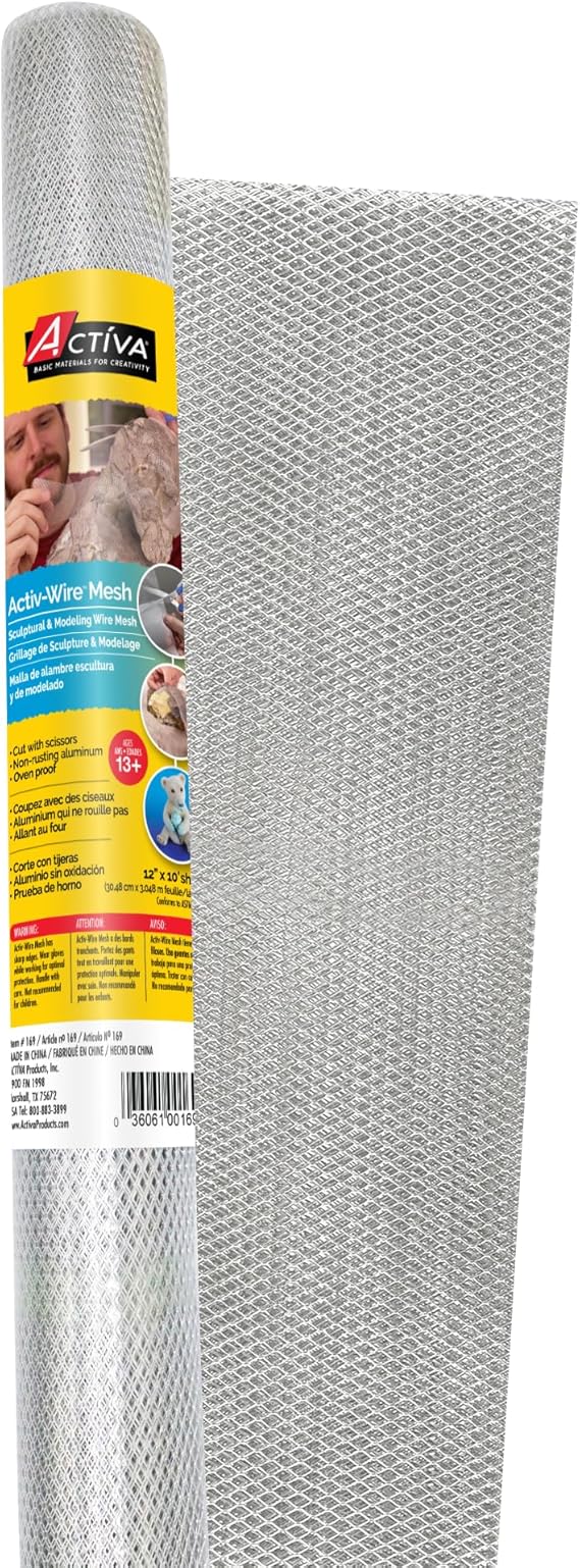 ACTIVA Activ-Wire Mesh Wire Cloth,12in x 10ft Roll - Small 1/8in Weave