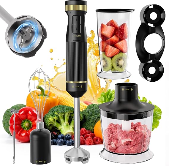 1200W Immersion Blender Handheld, 5-in-1 Variable Speed