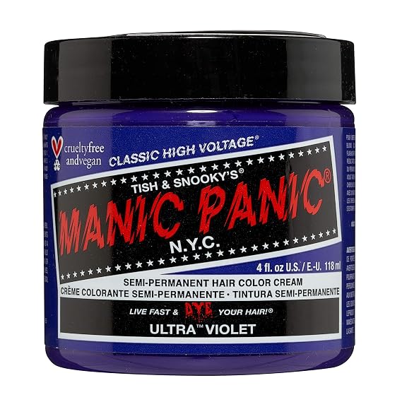 Manic Panic Semi Permanent Ultra Violet Hair Dye, 4 oz