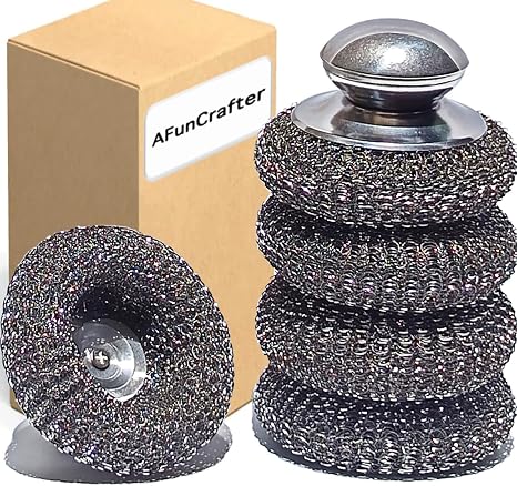Stainless Steel Wool Scrubber with Handles