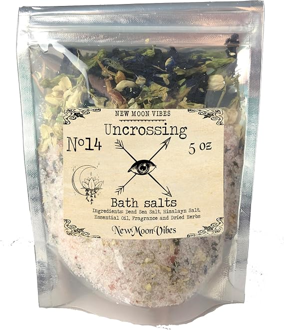 Uncrossing Hex Breaking Ritual Bath Salts - Spiritual Clearing Soak with Essential Oils & Botanicals for Protection Meditation & Energy Renewal - Sacred Path Manifestation Intention Setting Salt