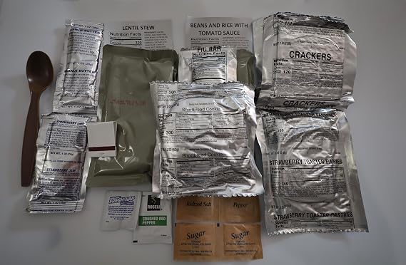 Ready to Eat Meals 3 Pack Military, Emergency Food Supplies, Long-Lasting Meals , Military-Style Rations, Survival Food Kits, Non-perishable Meals, Disaster Preparedness Food, Field Ready Meals - Meals Are Assorted Flavors