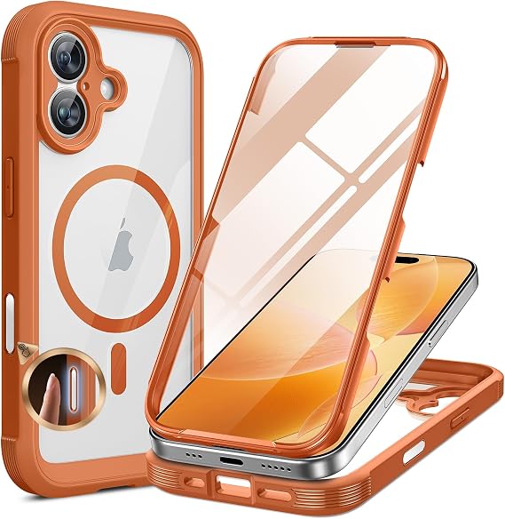 Miracase for iPhone 17 Case,Full Body Bumper with Glass Screen Protector
