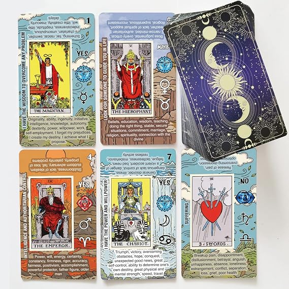 German Tarot Cards - Tarot Cards for Beginners with Meanings on the Cards
