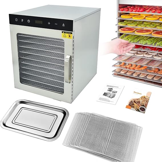 Food Dehydrator for Meat, 10 Trays 800W Electric Food Dryer, Freeze Dryer Machine for Home, Commercial Dehydrator for Fruit Vegetables