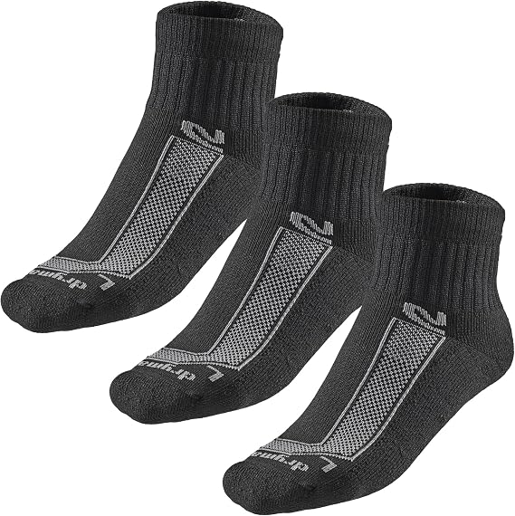 R-Gear Drymax Quarter Running Socks For Men and Women | Breathable, Moisture Control & Anti Blister | 3 Pack