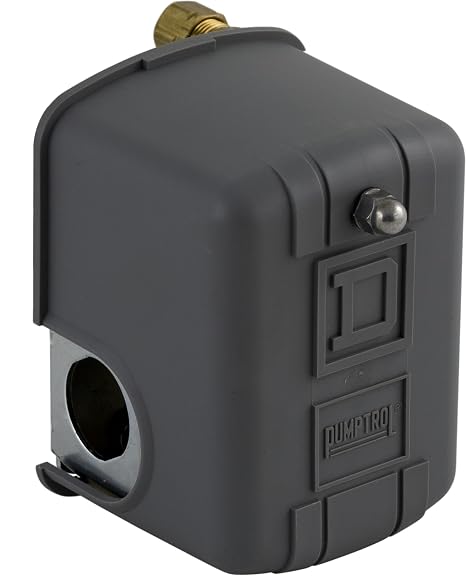 Telemecanique Sensors 9013FHG22J27X Air-Compressor Pressure Switch, 100 psi Set Off, 20 psi Fixed Differential, 1/4" NPSF Internal, 2-Way Release Valve