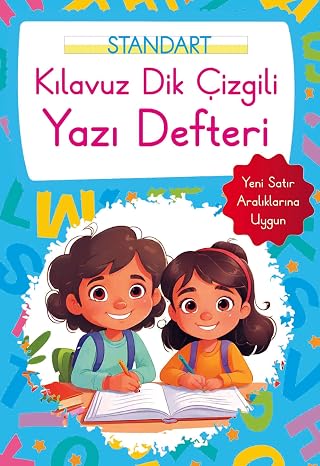Kılavuz Dik Çizgili Yazı Defteri Küçük Boy - Mavi