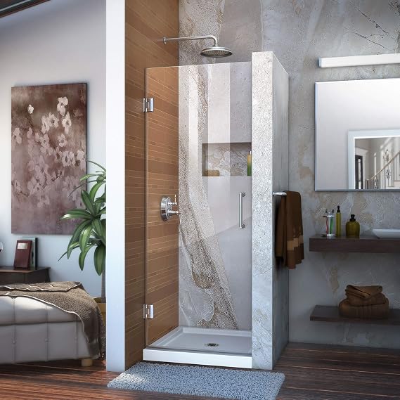 DreamLine Unidoor 30 in. Frameless Hinged Shower Door in Chrome finish, SHDR-20307210F-01