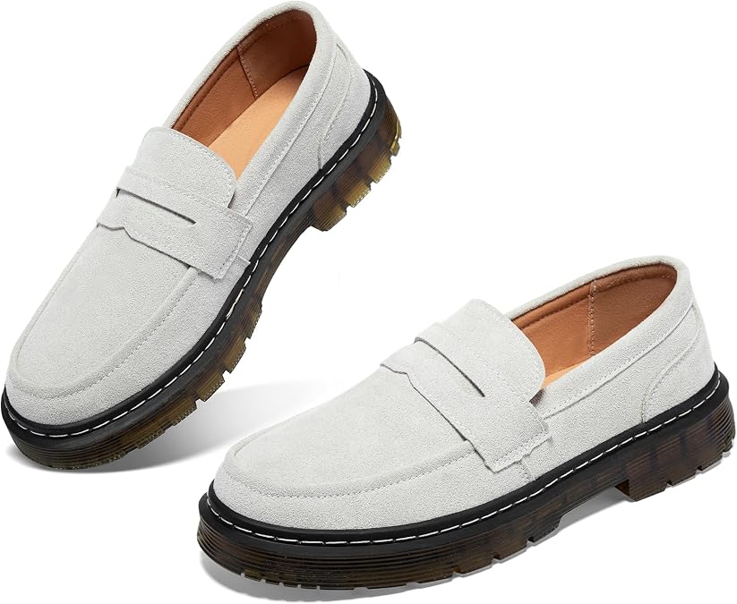 Women's Suede Penny Loafer Comfort Driving Moccasins Casual Slip-Ons Loafer Flats Fashion Women Business Work Shoes