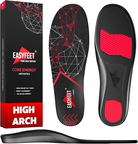 EASYFEET Arch Support Insoles for Men & Women - Plantar Fasciitis