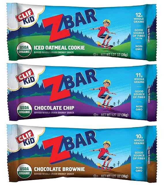 Clif Kid Organic Z Bar, Variety, 1.27 Ounce, 36 Count