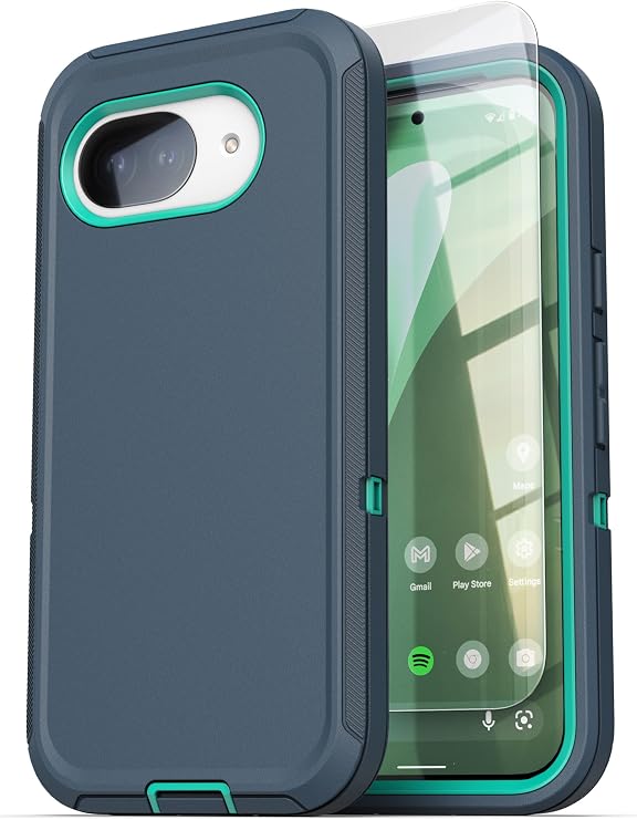 ENCASED for Google Pixel 10a Case with Screen Protector, Ranger Series, Shockproof Full Coverage Magnetic Case (Compatible with PixelSnap) (Blue)