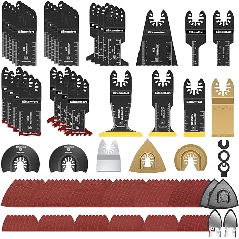 138Pcs Multi Tool Blade, Titanium Multitool Blade Kits, Multi Tool Blade