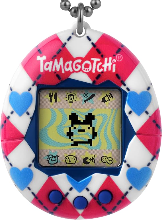 TAMAGOTCHI Orijinal - Argyle Heart - Hayvan - Elektronik Oyun - Kırmızı - Tamagotchi - Orijinal Tamagotchi