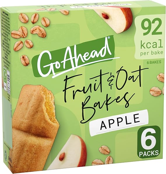Go Ahead Apple Fruit & Oat Bakes Bars Multipack, 6 x 25 g (Pack of 6 Bars)