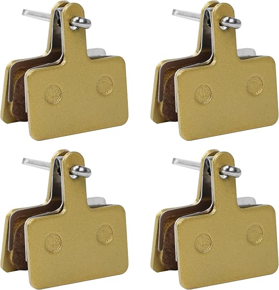 4-Pairs Pack Semi-Metallic E-Bike Brake Pads-Compatible with Ridstar Q20 MINI/H20/Q20 Lite & OUXI V8 Electric Bikes, Front/Rear Disc Brake Pads Kit for Smooth, Low-Noise Braking and Easy Installation