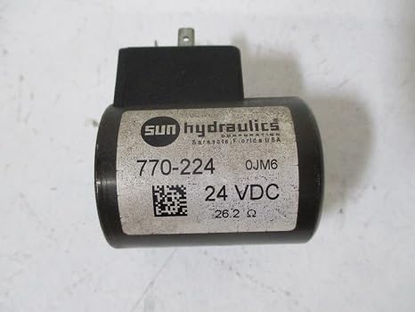 SUN HYDRAULICS 770-224 24 VDC, Coil, Form A Connector with TVS DIODE, with ISO/DIN 43650