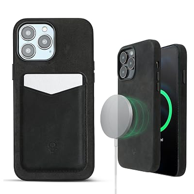 DONBOLSO iPhone 14 Max Leather Wallet Case - Protective Leather Case for iPhone 14 Max - Classic Leather with Anti-Scratch Microfiber Lining Compatible with MagSafe - Vintage Black
