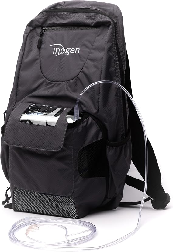 Inogen Backpack Protective Travel Backpack One G5 / Rove 6 Portable Oxygen Concentrators with Ventilated Compartment, Adjustable Straps & Extra Storage