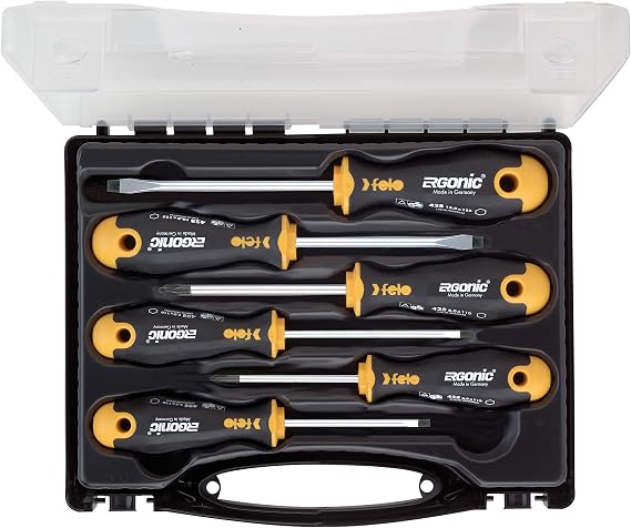 Felo Ergonomic Screwdriver Set 6 Pieces in Case SL PH