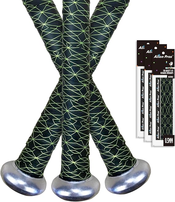 ALIEN PROS Bat Grip Tape for Baseball 0.5MM (1 or 3 Pack) Precut and Pro Feel Bat Tape Replacement for Old Baseball bat Grip Wrap Your Bat for an Epic Home Run