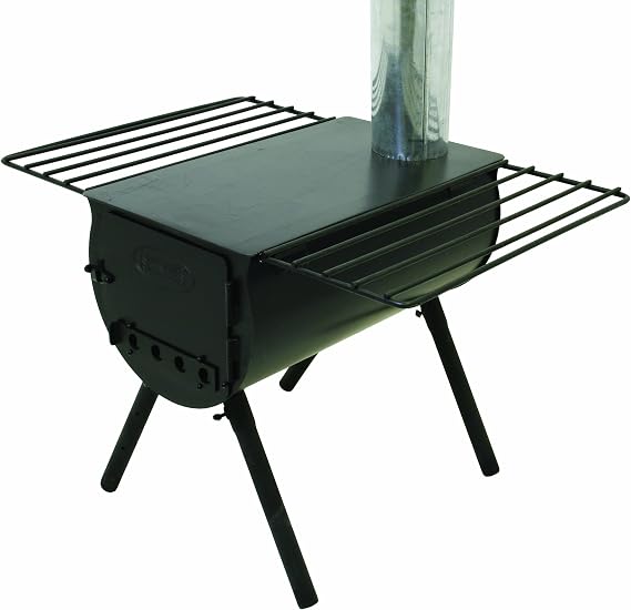 Camp Chef Alpine CS14 Heavy Duty Cylinder Wood Stove with Flat Surface