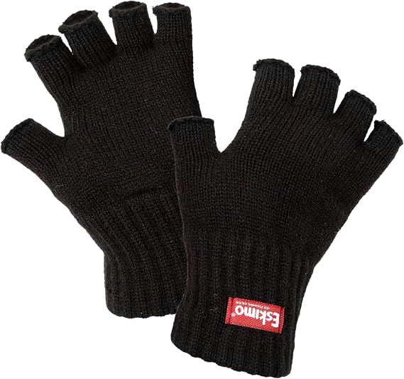 Eskimo Fingerless Wool Glove, Wool-Acrylic Blend, Half-Finger, 44672
