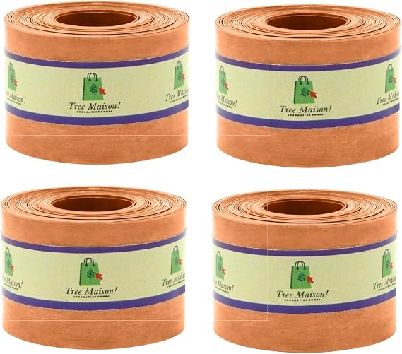 TREEMAISON Copper Strip | 1 INCH | Pack of 4 | Vastu Copper Strip for Toilet | Vastu Strip Remedy | Width-25mm, Thickness-0.3mm, Length-8 Feet Approx