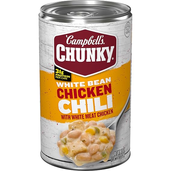 Campbells Chunky White Bean Chicken Chili, 19 oz Can