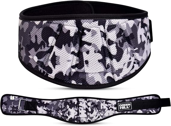 Green Hill Leather Weight Lifting Belt, 4" Gym Belt for Men & Women