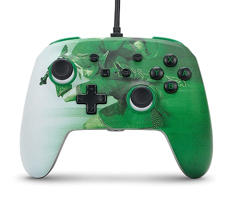 PowerA Enhanced Wired Controller for Nintendo Switch - Heroic Link, Nintendo Switch - OLED Model, Gamepad, Game controller, Wired controller, Officially licensed