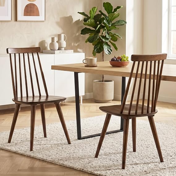 DUHOME Windsor Dining Chairs Set of 2 Farmhouse Kitchen Chairs