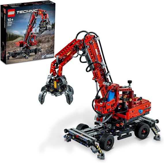 LEGO Technic Material Handler Crane 42144, Toy, Blocks, Present, Vehicles, City Construction, Boys, Ages 10 and Up