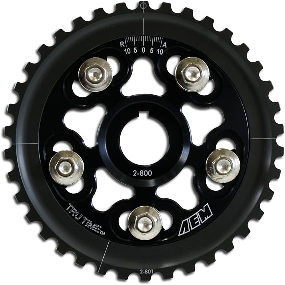 AEM 23-800BK Black Tru-Time Adjustable Cam Gear