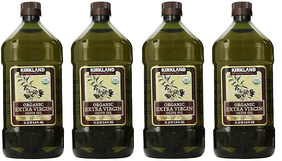 Kirkland Signature Organic Extra Virgin Olive Oil, 2L (4 Pack)