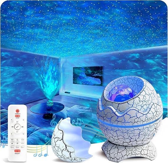 Gökyüzü Projeksiyon Gece Lambası, 16 Adet Işık Yansıtma, Bluetooth Hoparlörlü, Zamanlayıcılı Otomatik Kapanma, Ayarlanabilir Parlaklık, Uzaktan Kumandalı, Çocuklar İçin Yıldız Galaksi Projektörü [Enerji Sınıfı A+++]