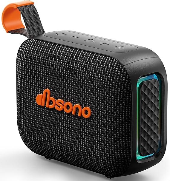 Portable Bluetooth Speaker Line-in Support: IPX5 Waterproof, Black | Up to 24H Playtime, HD Sound, TWS Pairing, LED Light, Outdoor Speaker for Beach, Pool, Travel, School Supplies for Adult Teen