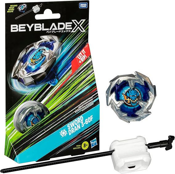 Beyblade X, Starter Pack Sword Dran 3-60F with Competition Spinner, Launcher, Toy for Kids Ages 8 and Up, Boys and Girls