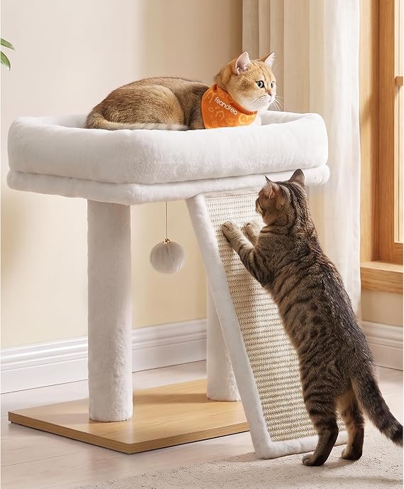 Feandrea Small Cat Tree, Compact Cat Tower with Scratching Post