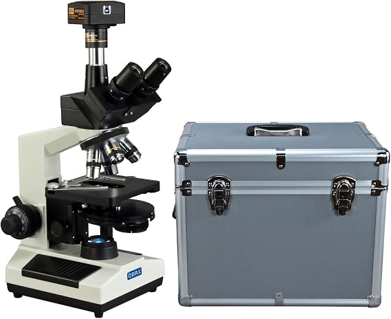 OMAX 40X-2500X 18MP USB3 Plan Phase Contrast Trinocular Lab LED Microscope with Hard Aluminum Case