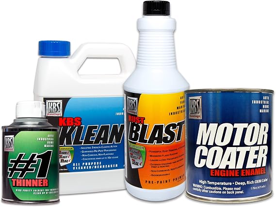 KBS Coatings 58030 64-67 Rampart Red Motor Coater Engine Paint Kit