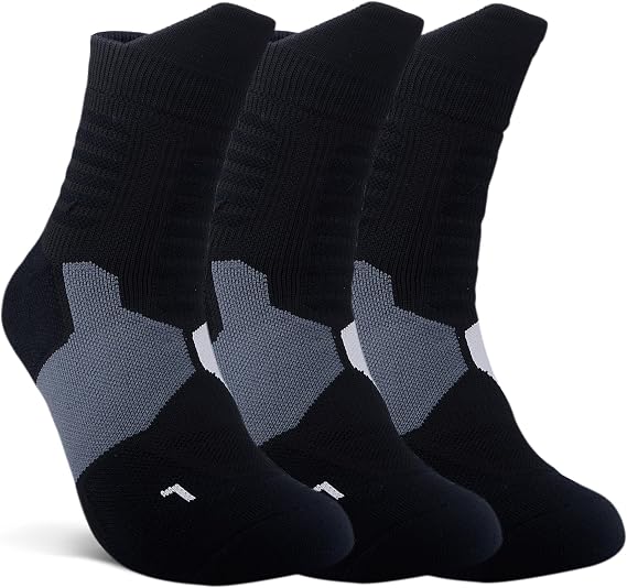 JHM Thick Protective Athletic Sport Cushion Basketball Compression Socks