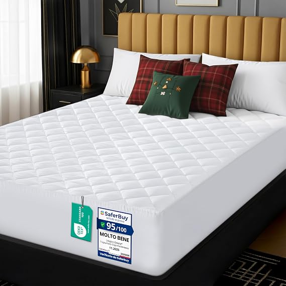 Mattress Protector 180 x 200 cm, Padded Bed Cover, Mattress Cover
